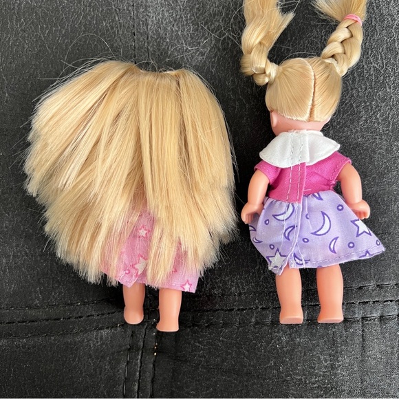 Evi Love Simba Doll  Mini 4 1/2" Blonde Toddler Kelly Clone Child Kids Set Of 2 - Picture 2 of 4